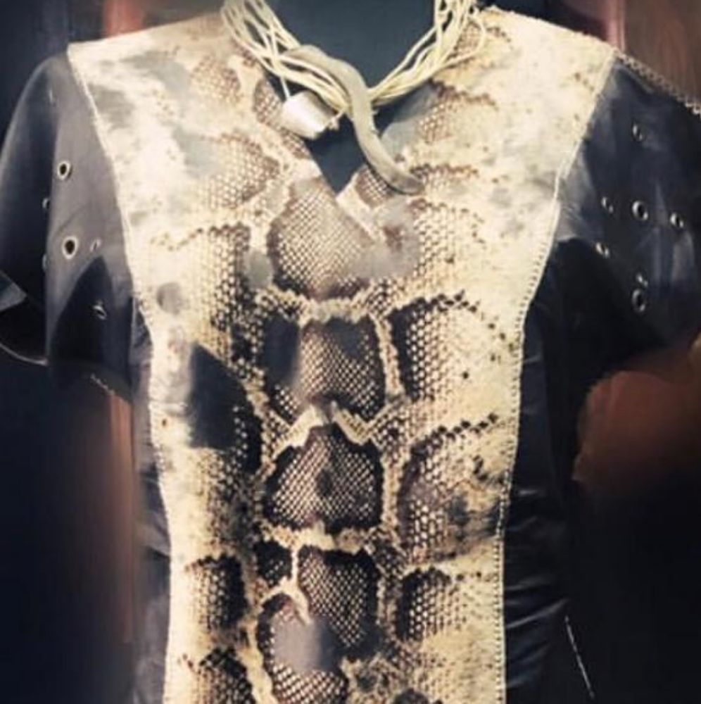 Snake leather design top